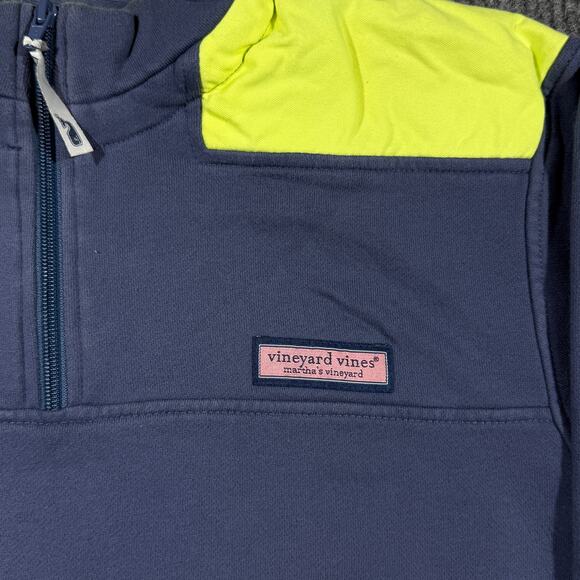 Vineyard Vines Mens 1/4 Zip Sweatshirt M Blue Shep Shirt Martha's Vineyard - Picture 4 of 7